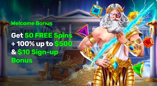 Welcome bonus offered to new users at The Pokies)