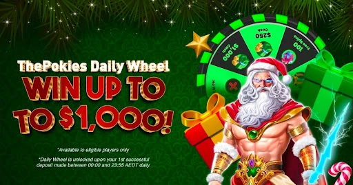 Daily Wheel bonus which can offer huge winnings
